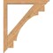 Ekena Millwork Merced Traditional Smooth Bracket w/ Offset Brace, Western Red Cedar, 5 1/2"W x 42"D x 48"H BKT0604X42X48MRC01SWR - alternate 3